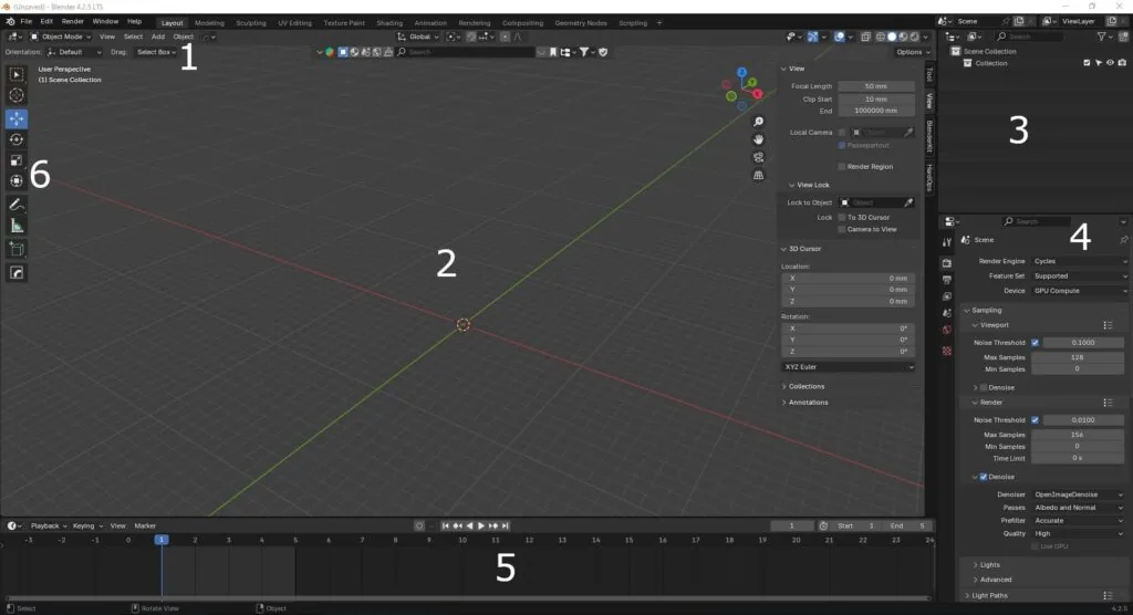 Interface in Object Mode and Working with Windows
