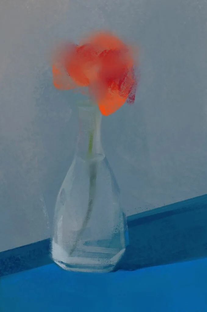 Working on the vase