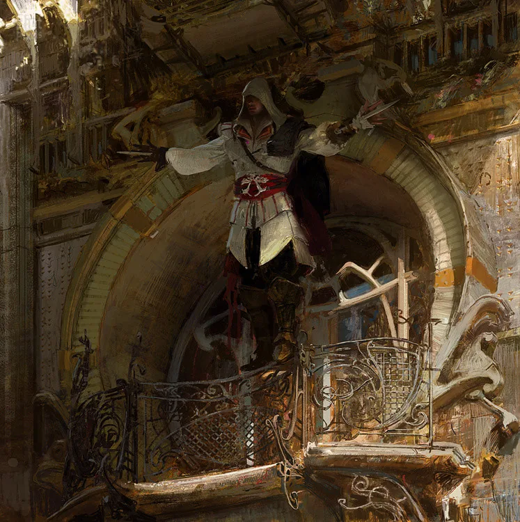 Work by artist Craig Mullins for the game Assassin's creed 2