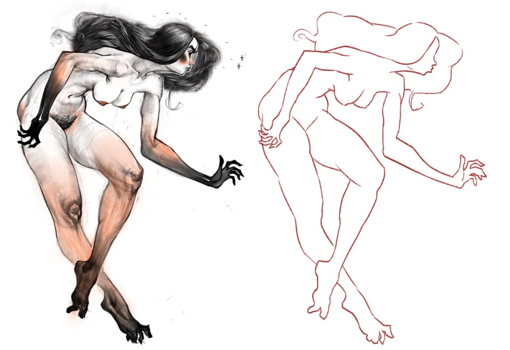 It is important when drawing a figure to study all parts of the body with the same force