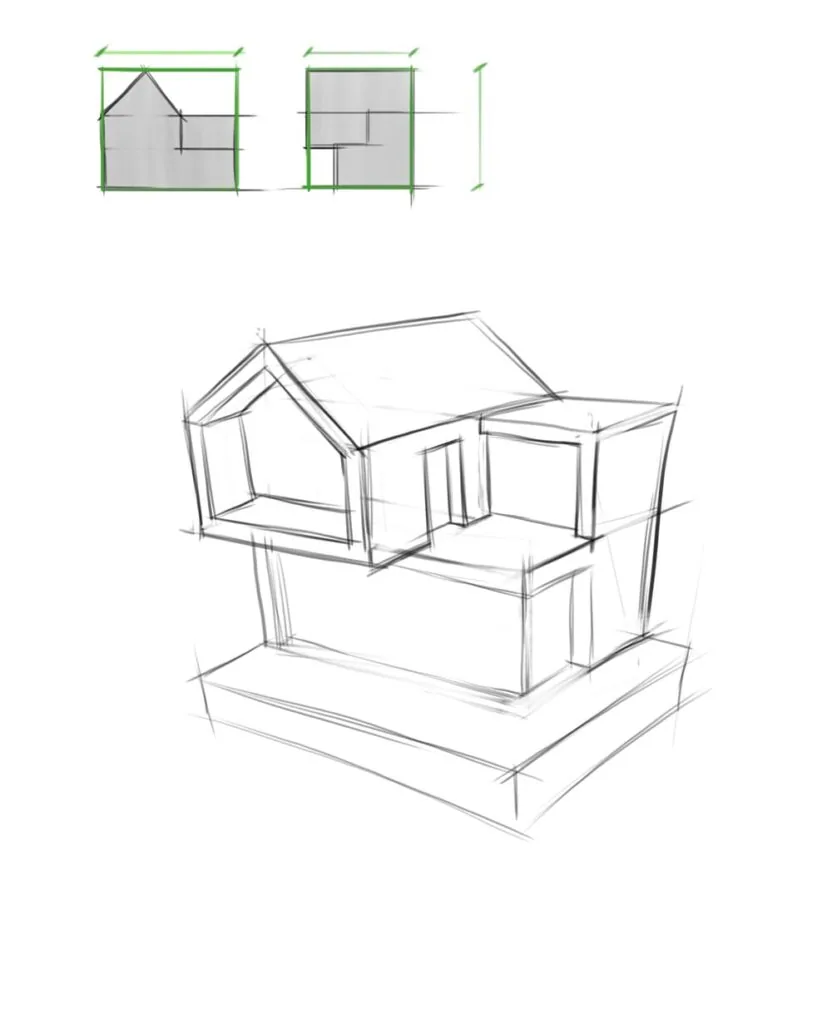 It's time to work magic and turn our geometric object into a real house