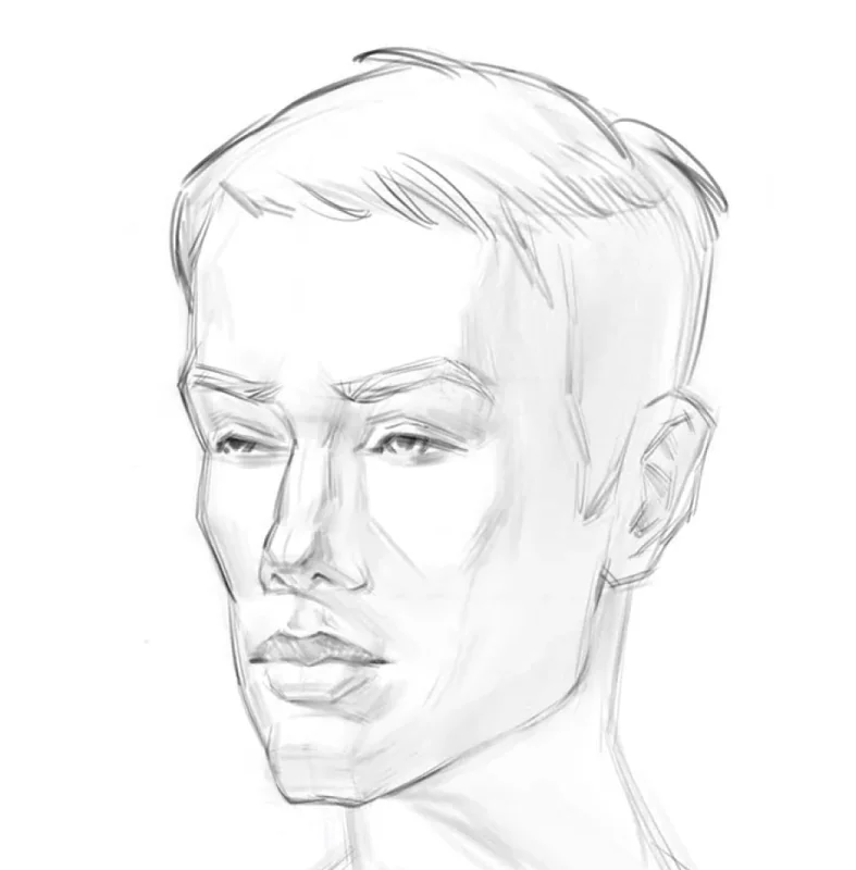 How to draw a person's face