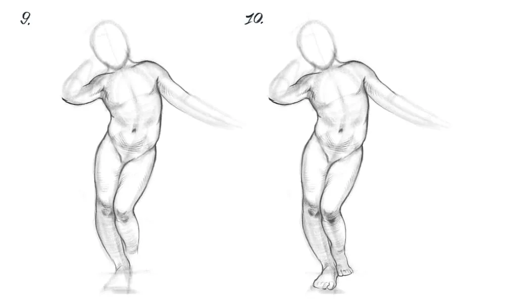 Our task is to draw a similar silhouette without going into complex details