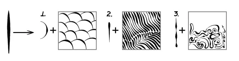 Filling in shapes with hatching