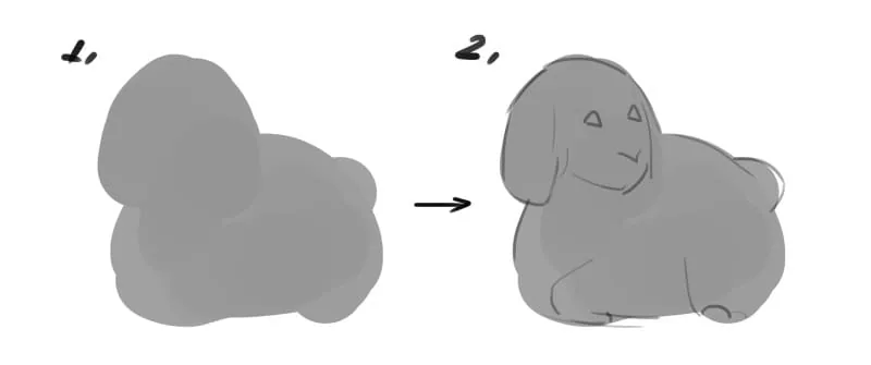 Make random spots with a large brush