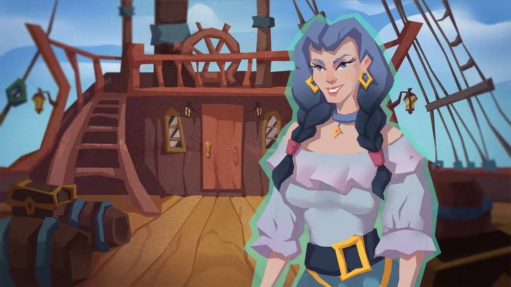 Background with character: