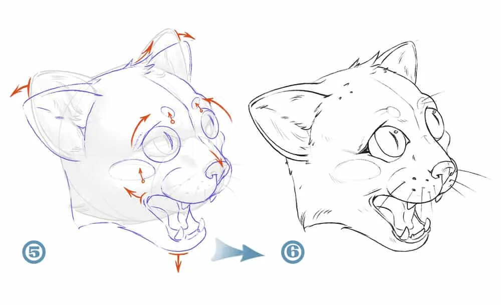 Let's move on to a new emotion, now our kitty will see something unexpected