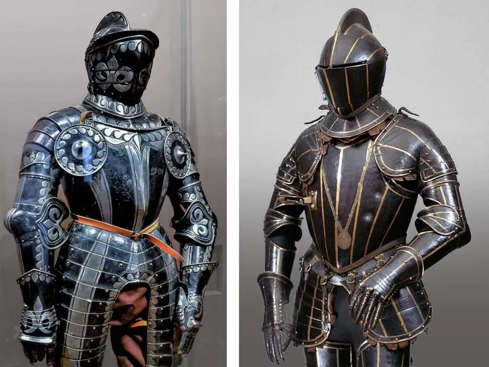 on the right patterned armor bluish-green-violet отливы воронового wing on the plates