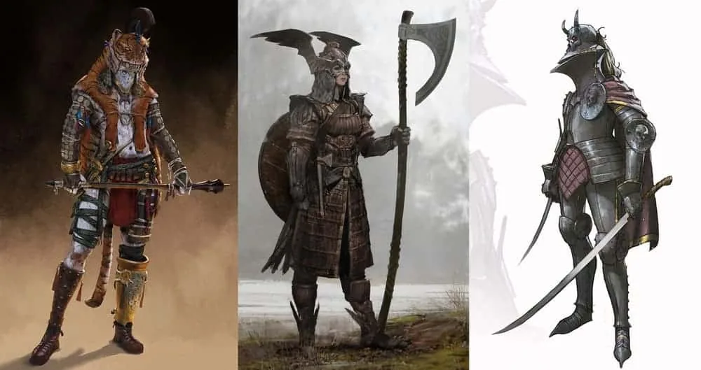 Did you pay attention to the finishing and ornamentation of the armor elements of these characters?