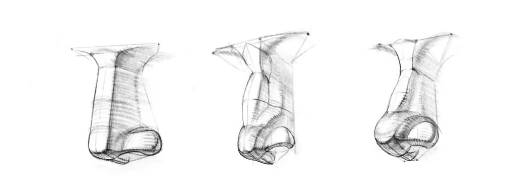 Add contrasts on the most protruding details — on the tips of the noses
