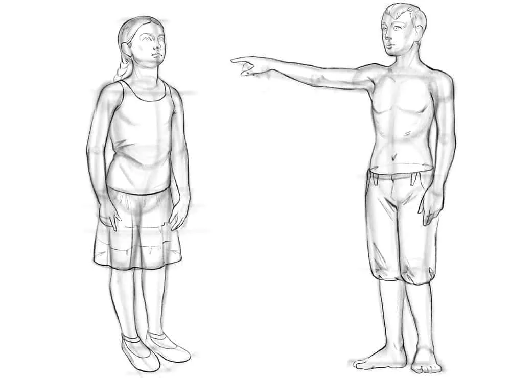Drawing faces and hairstyles with simple lines, without complications