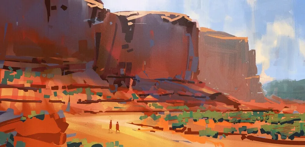 strokes immediately become more saturated and textured