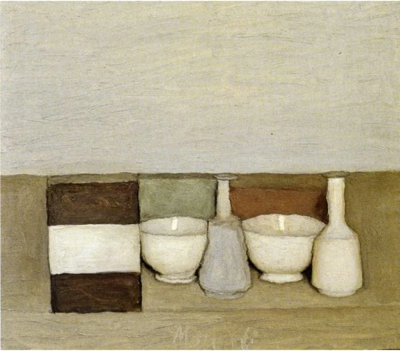 Giorgio Morandi's still life is monotonous, all elements look identical to each other.
