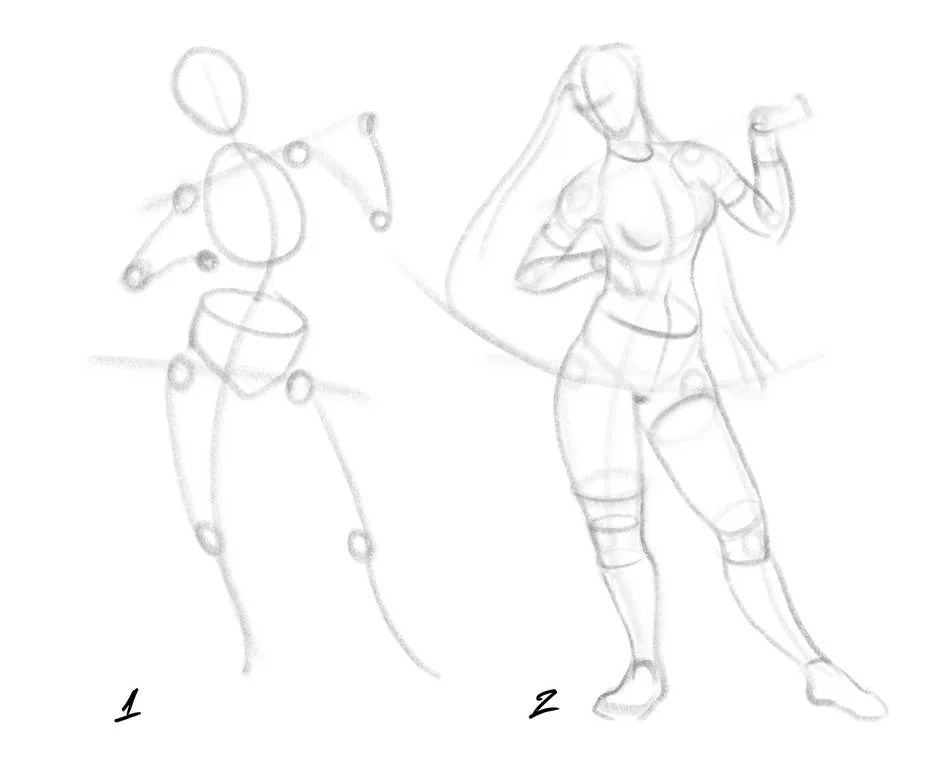 How to make sketches of a naked figure