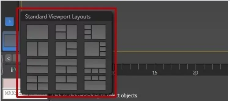 Understanding the 3Ds Max interface. Main toolbar, projection windows — Projection windows (16)