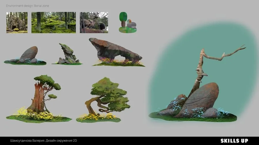 Drawing stones is not only training in work