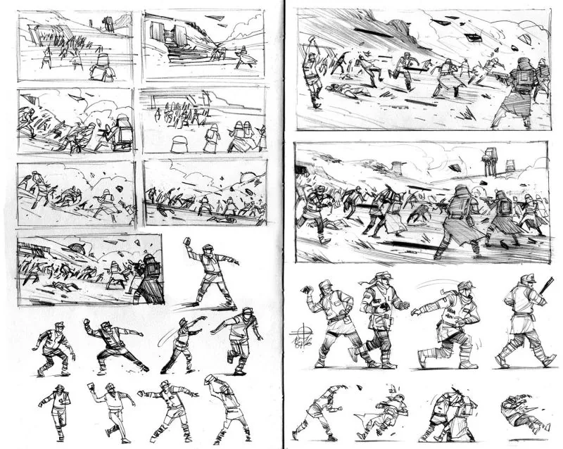 Concept sketching comics