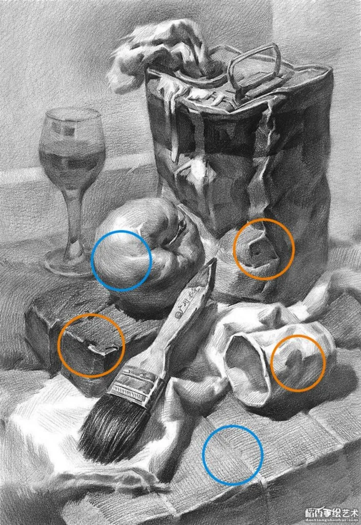 Drawing texture and materiality according to the shape