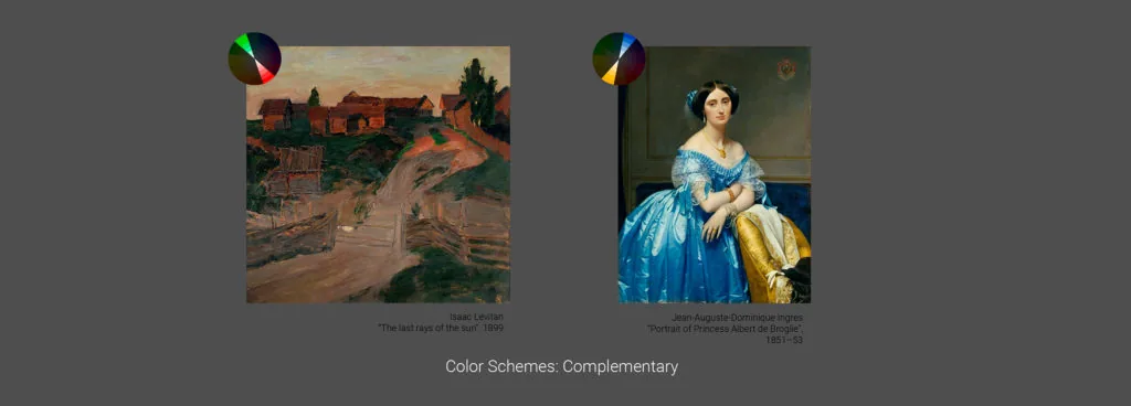 Two examples from classical painting: in Levitan's painting