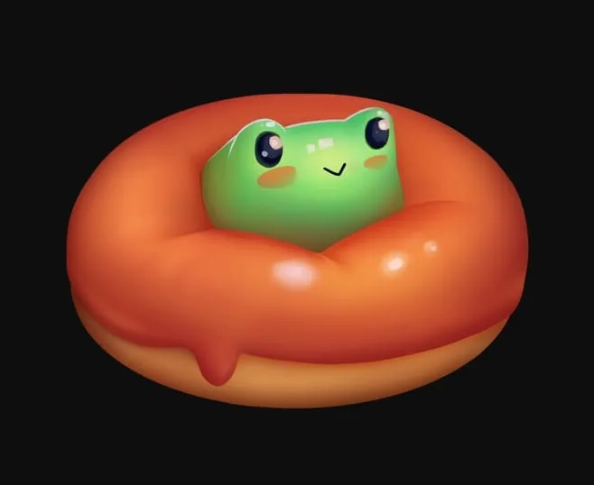 Simple lesson: Frog in a donut