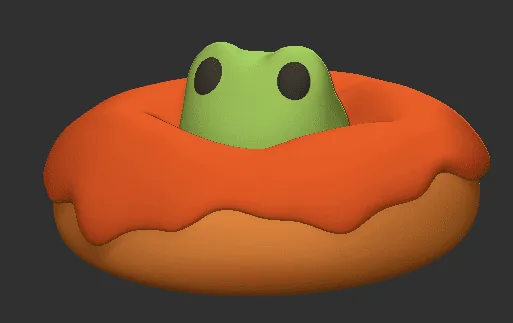 Coloring the frog (PolyPaint)
