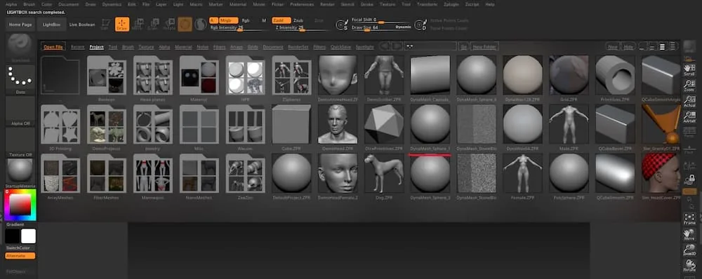 Opening ZBrush