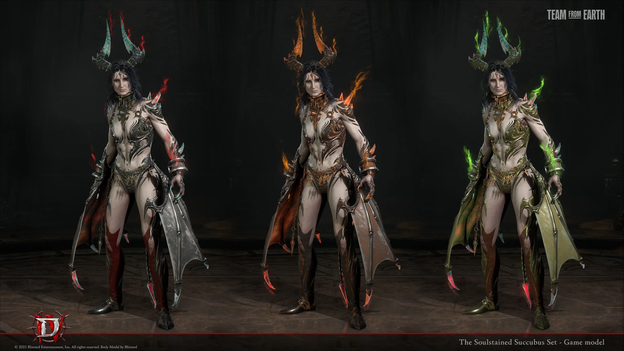 Посмотрите на этот косметический набор для класса Warlock — Succubus, созданный для Diablo IV — изображение 6