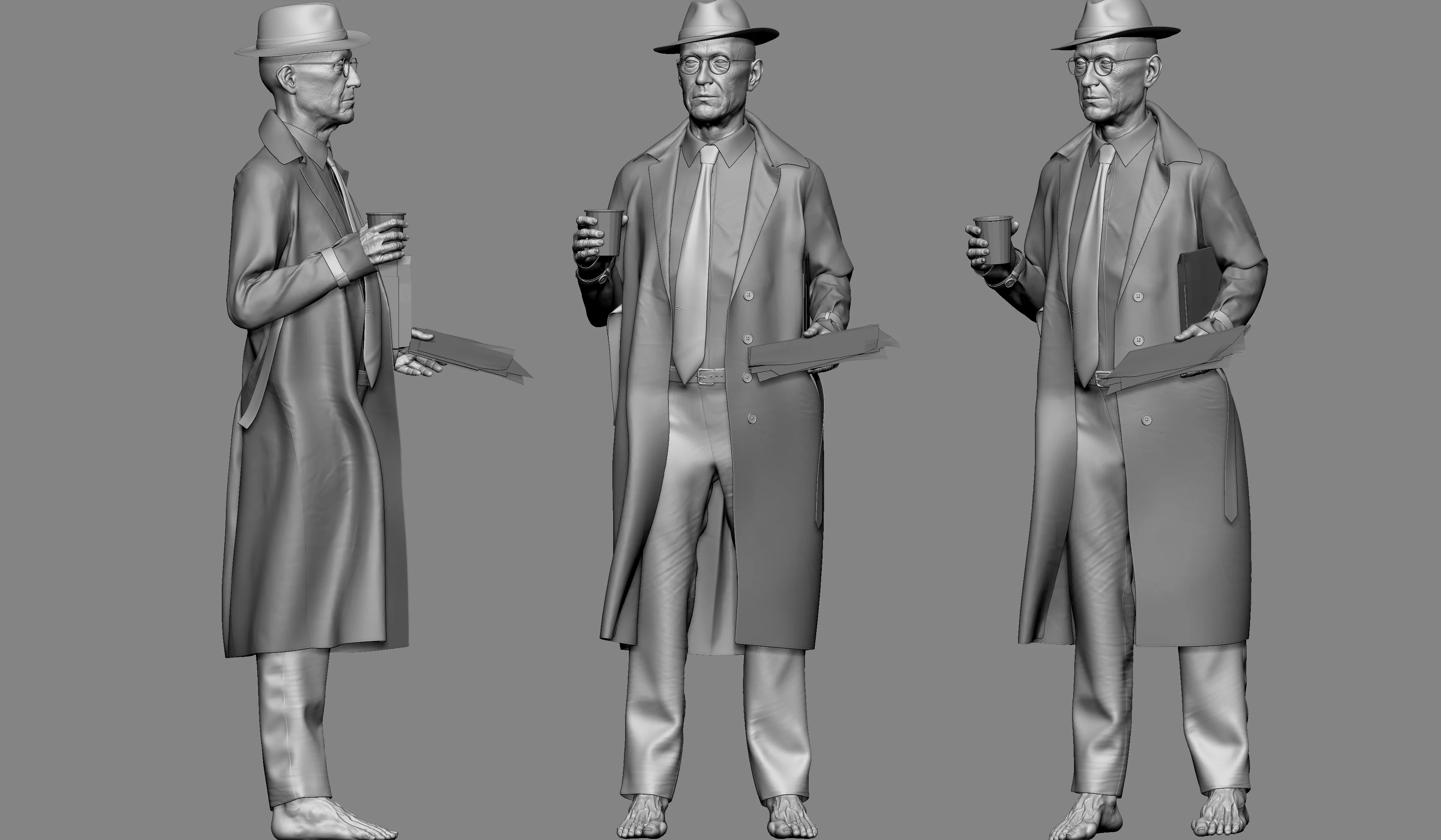 Создание образа старого детектива в 3D с помощью тонкого повествования — изображение 19