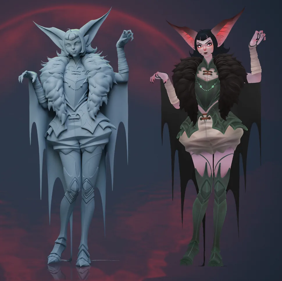 Использование ZBrush и Maya для создания персонажа-человека-летучей мыши — изображение 6