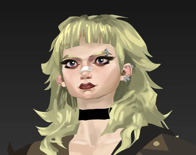 Sculpting Edgy Female Rock Star Character Bust In 3D - изображение 15