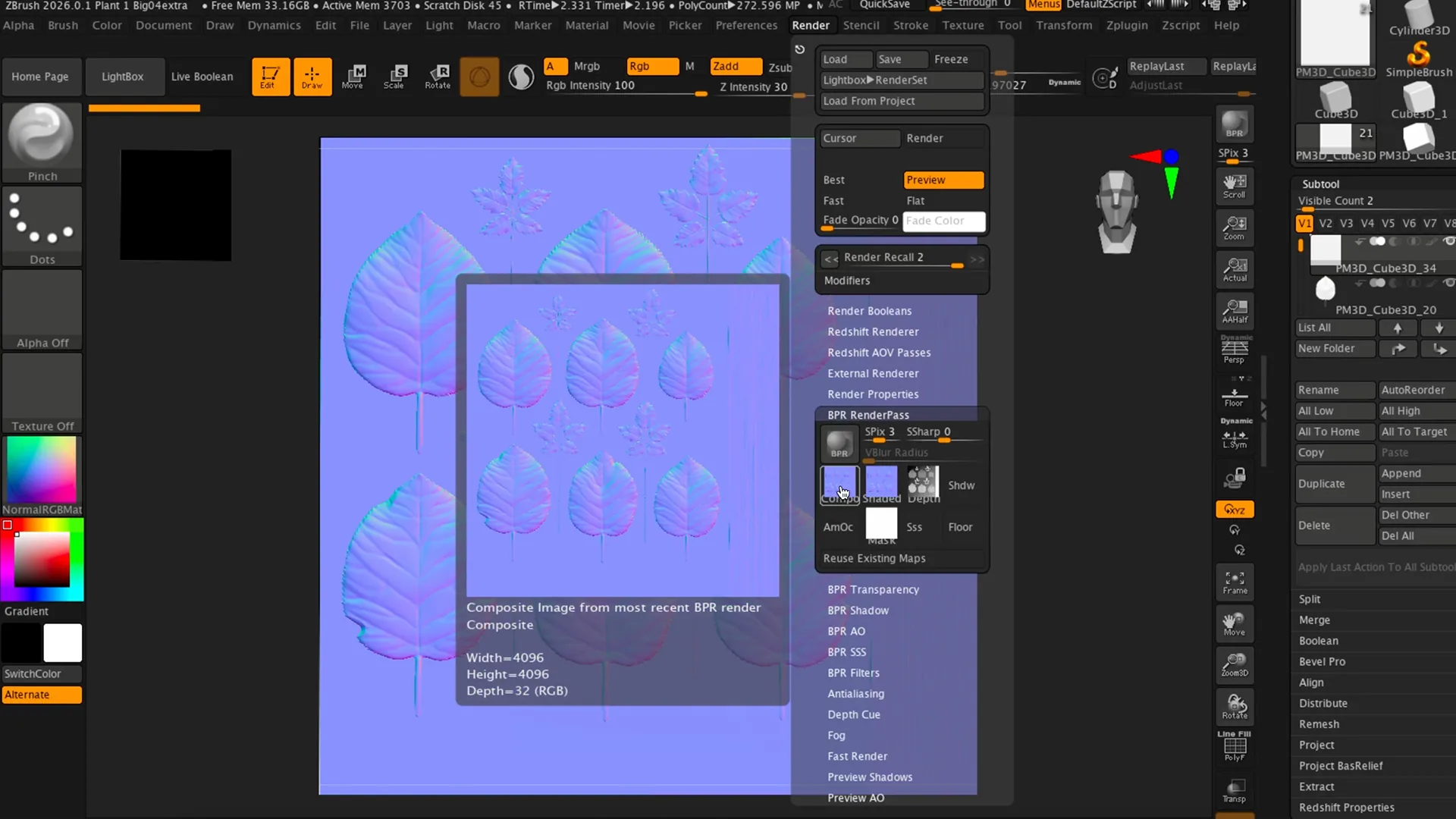 Как создать реалистичную листву с помощью ZBrush, SpeedTree и Substance 3D - изображение 9
