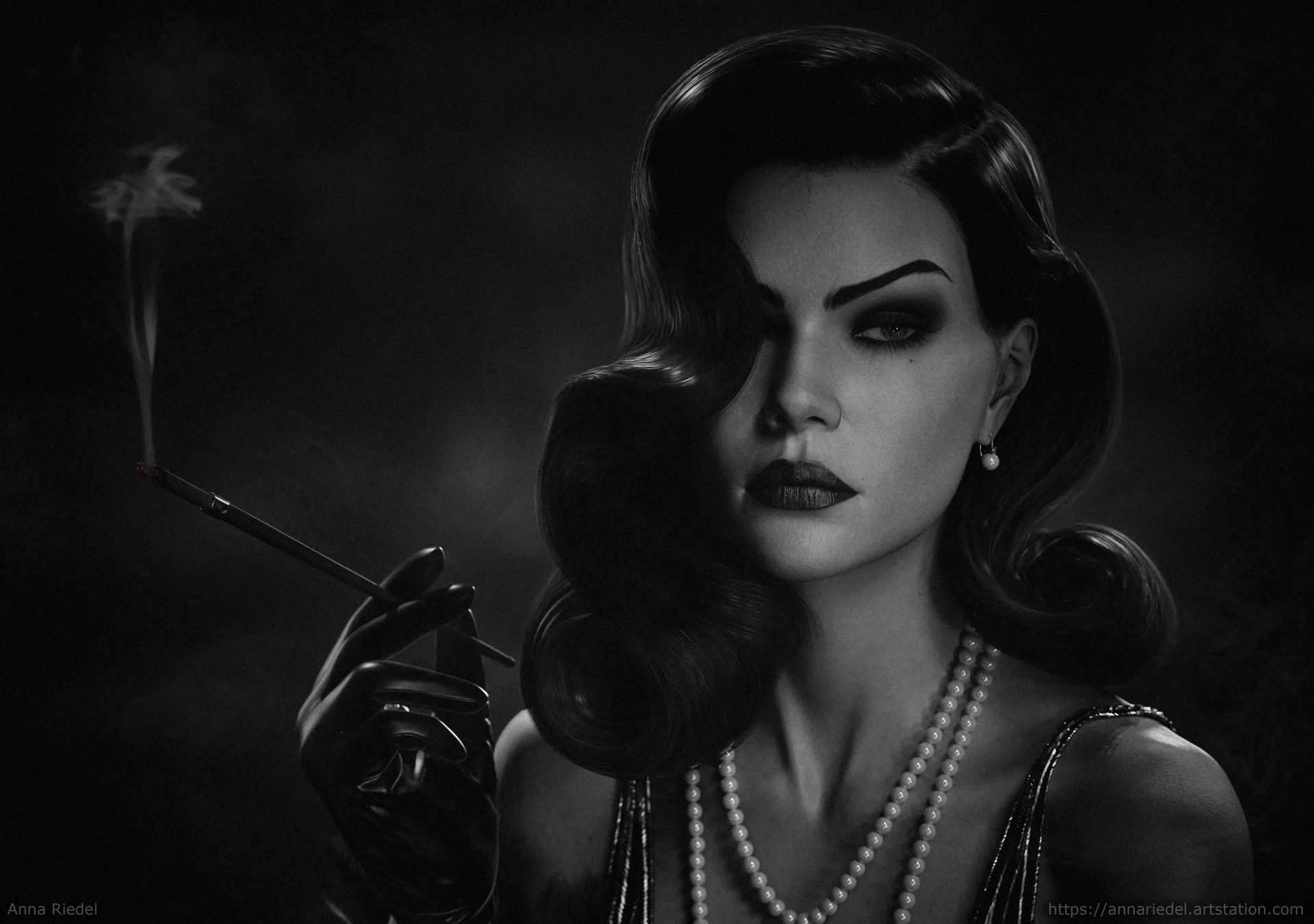 Потрясающий высокореалистичный нуар-портрет, созданный с помощью ZBrush и Substance 3D - изображение 1
