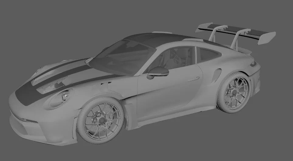 Моделирование и освещение реалистичного Porsche 911 GT3 RS в 3D - изображение 3