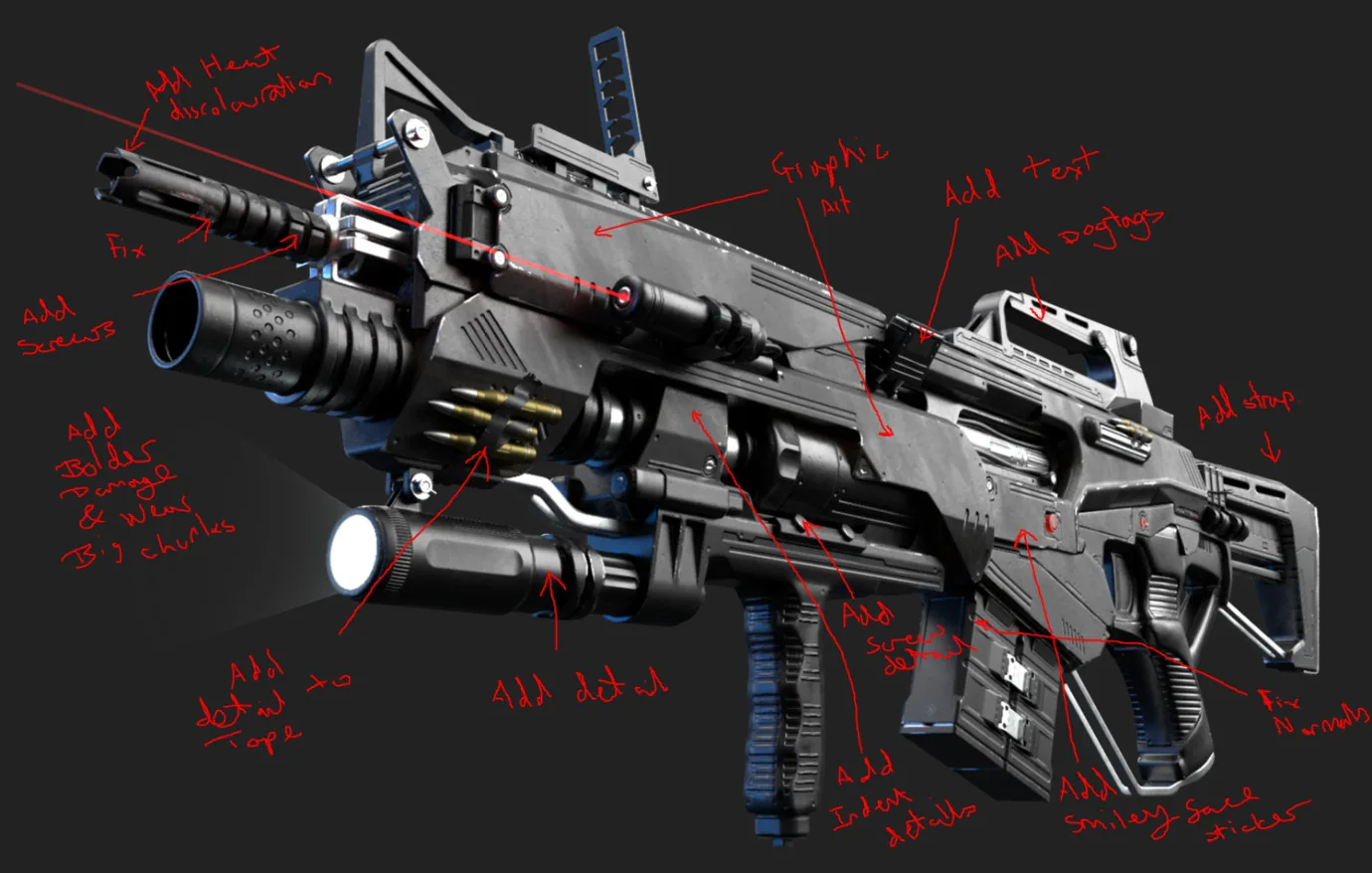 Modeling Assault Rifle in 3DS Max - изображение 10