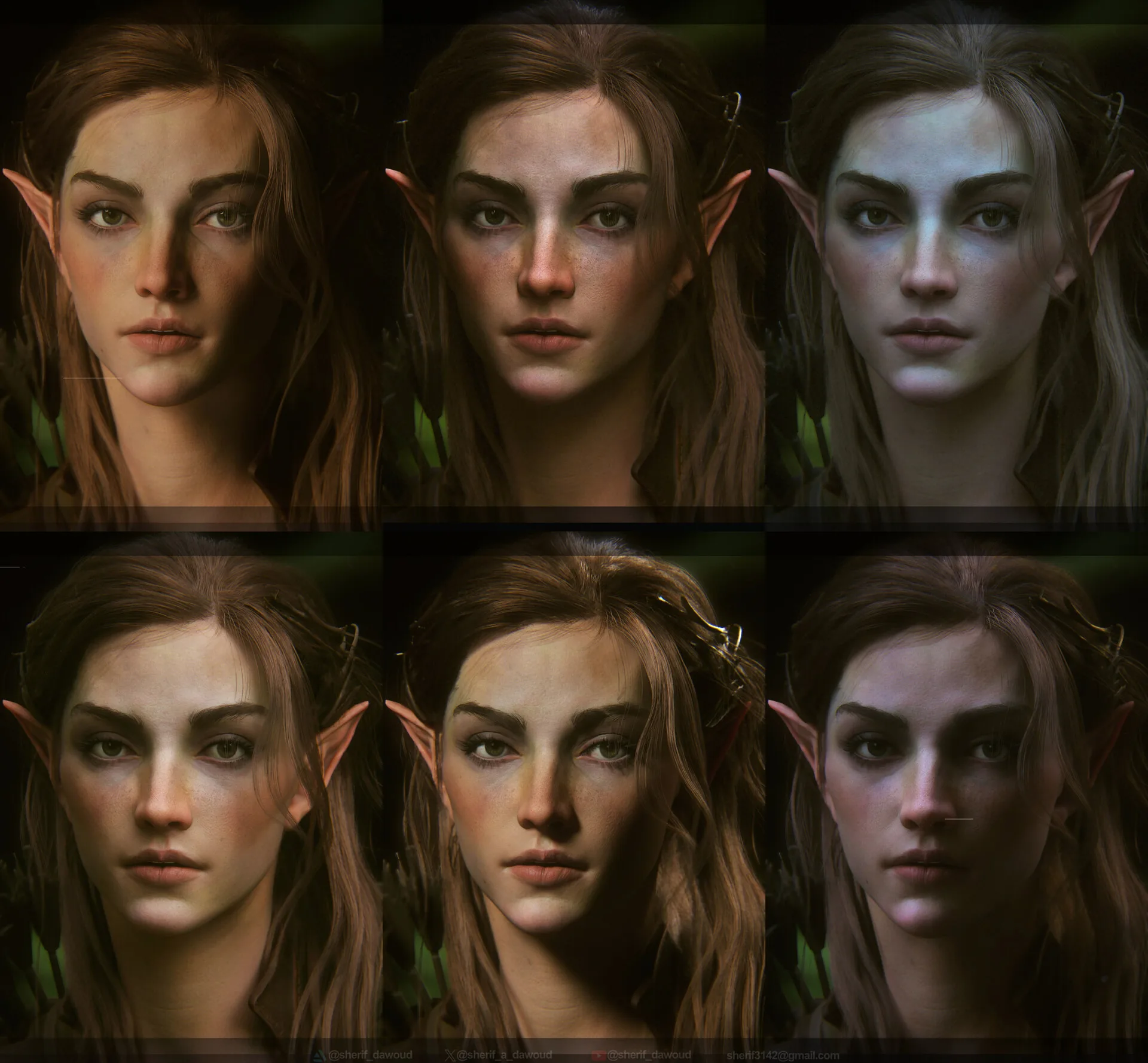 Мечтательный персонаж эльфа, созданный с помощью ZBrush, Blender и Substance 3D - изображение 5