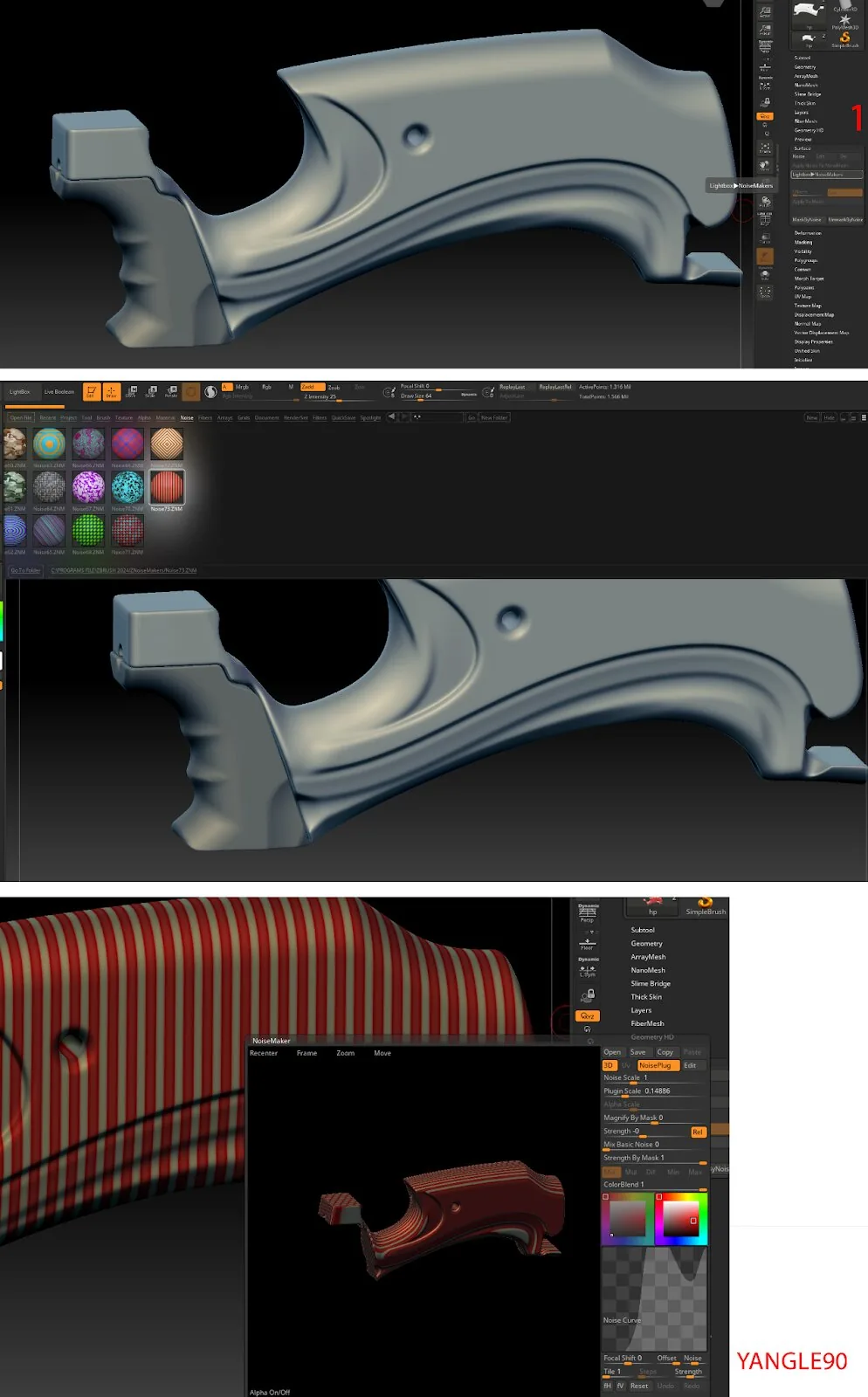 Создание состаренного оружия с реалистичным текстурированием с помощью ZBrush & Substance 3D — изображение 12