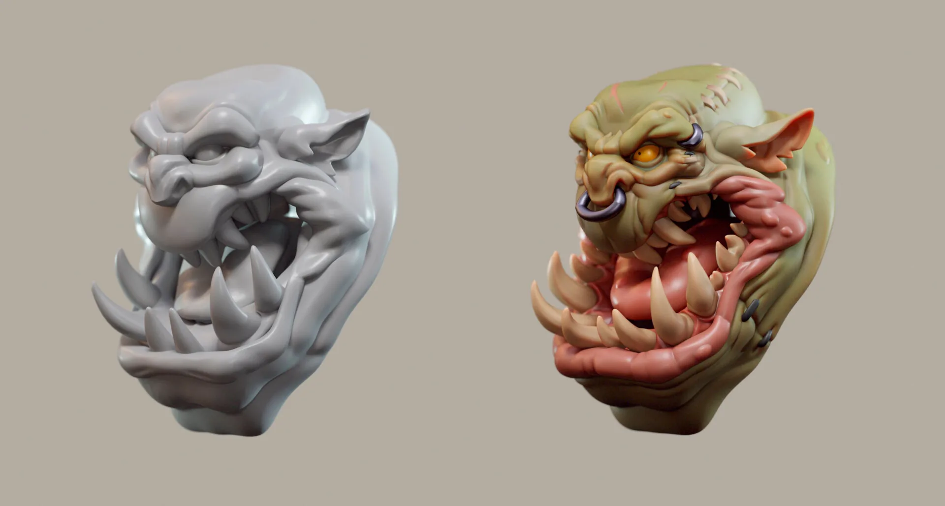 3D Artist Shares Stylized Sculpts of Orks Based on a 2D Concept - изображение 7