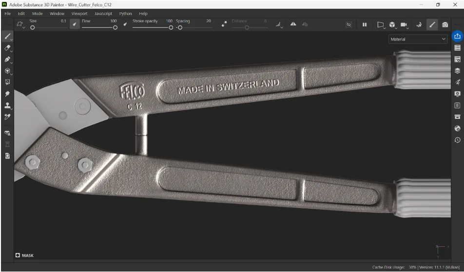 Modeling & Texturing a Felco C12 Wirecutter Using Blender & Substance 3D - изображение 10