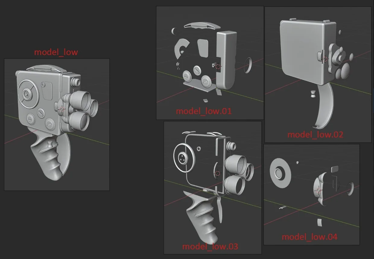Создание винтажной камеры в Blender и Substance Painter - изображение 11