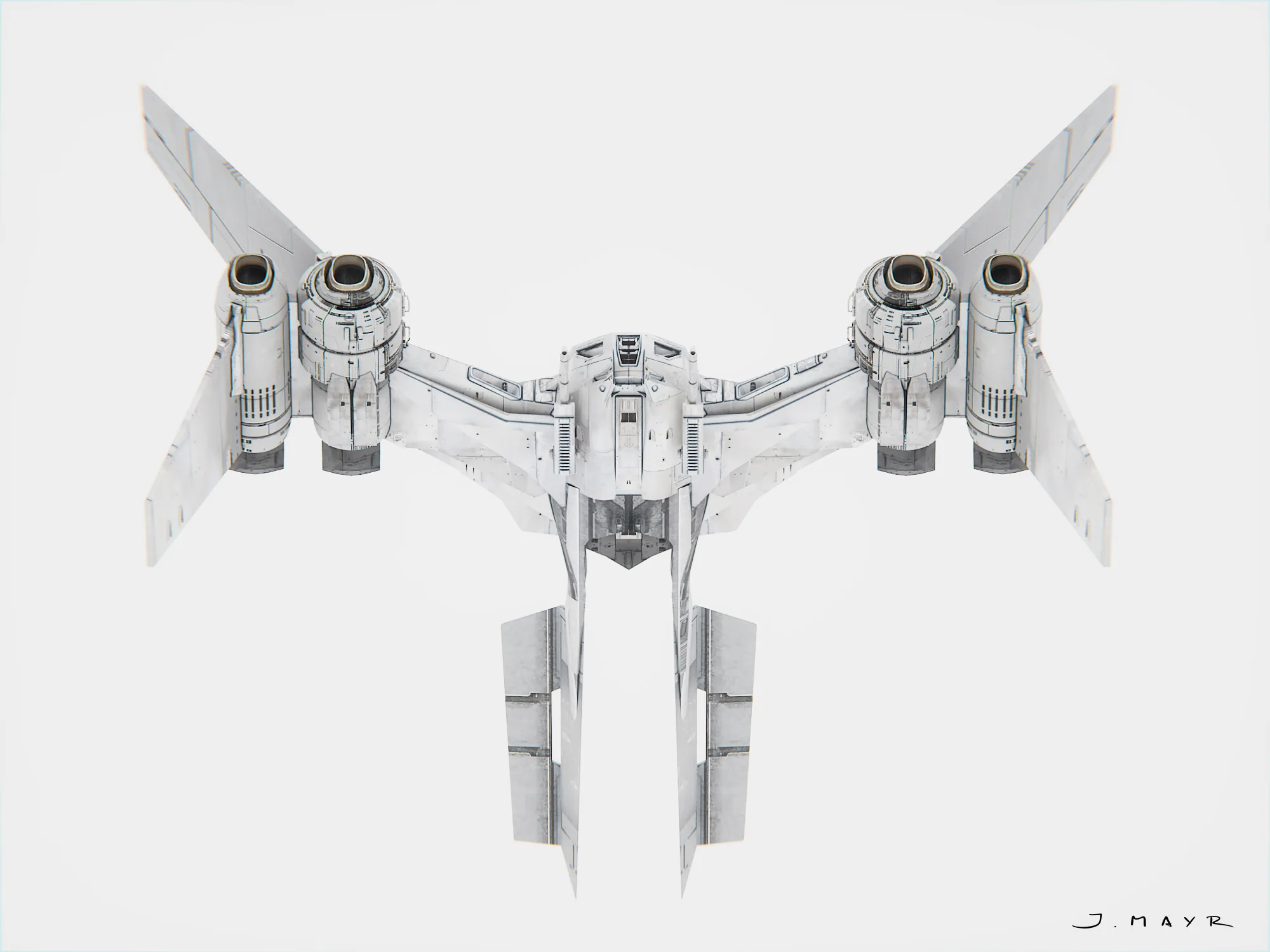 How to Design a Startfighter Influenced by a Hunting Owl Using Blender - изображение 4
