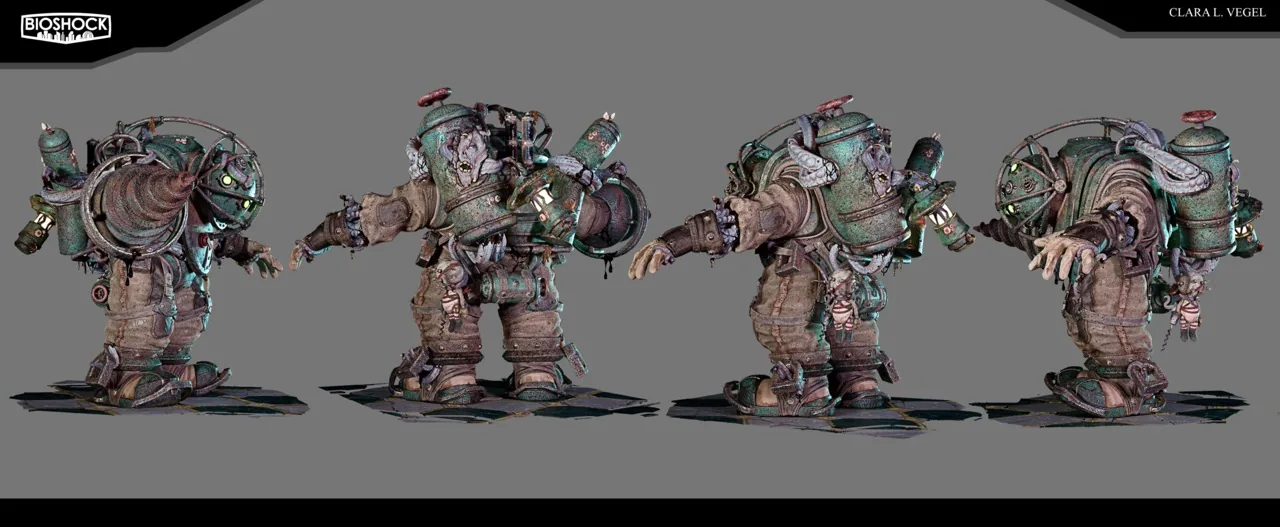 A Lovecraftian Take on BioShock's Big Daddy in 3D - изображение 8