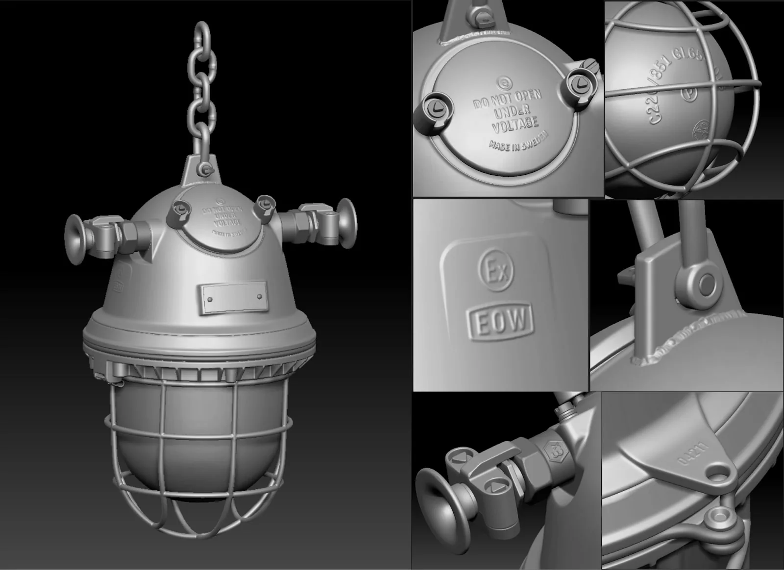 Как создать металлическую лампу с износом с помощью Substance 3D Painter - изображение 9