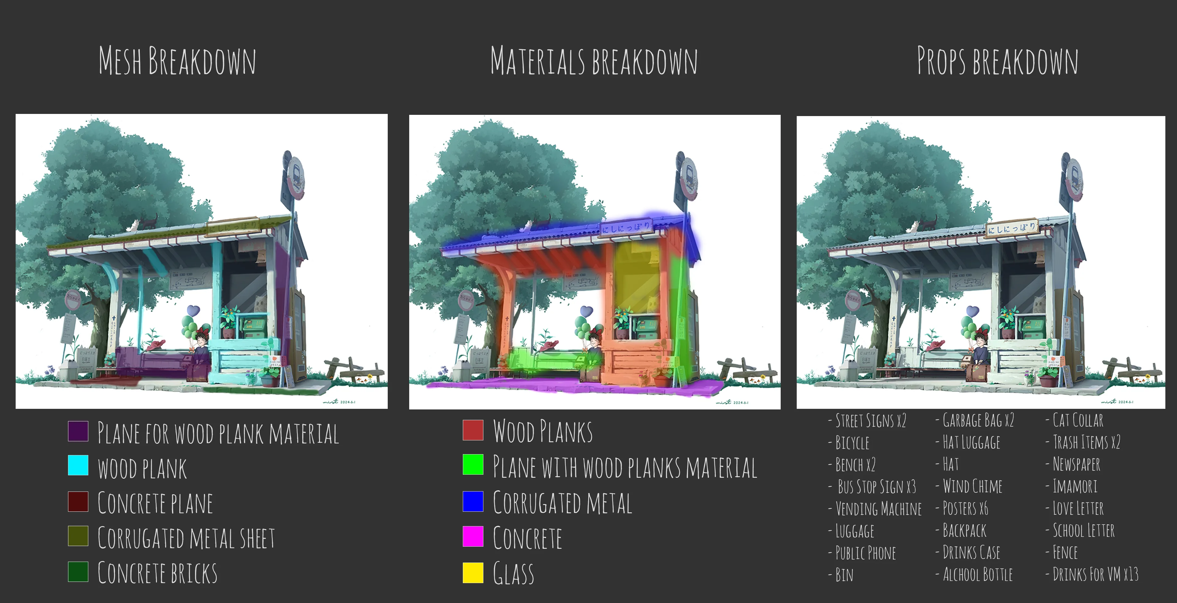 Telling A Story Through An Autumnal Rural Japanese Bus Stop 3D Diorama - изображение 9