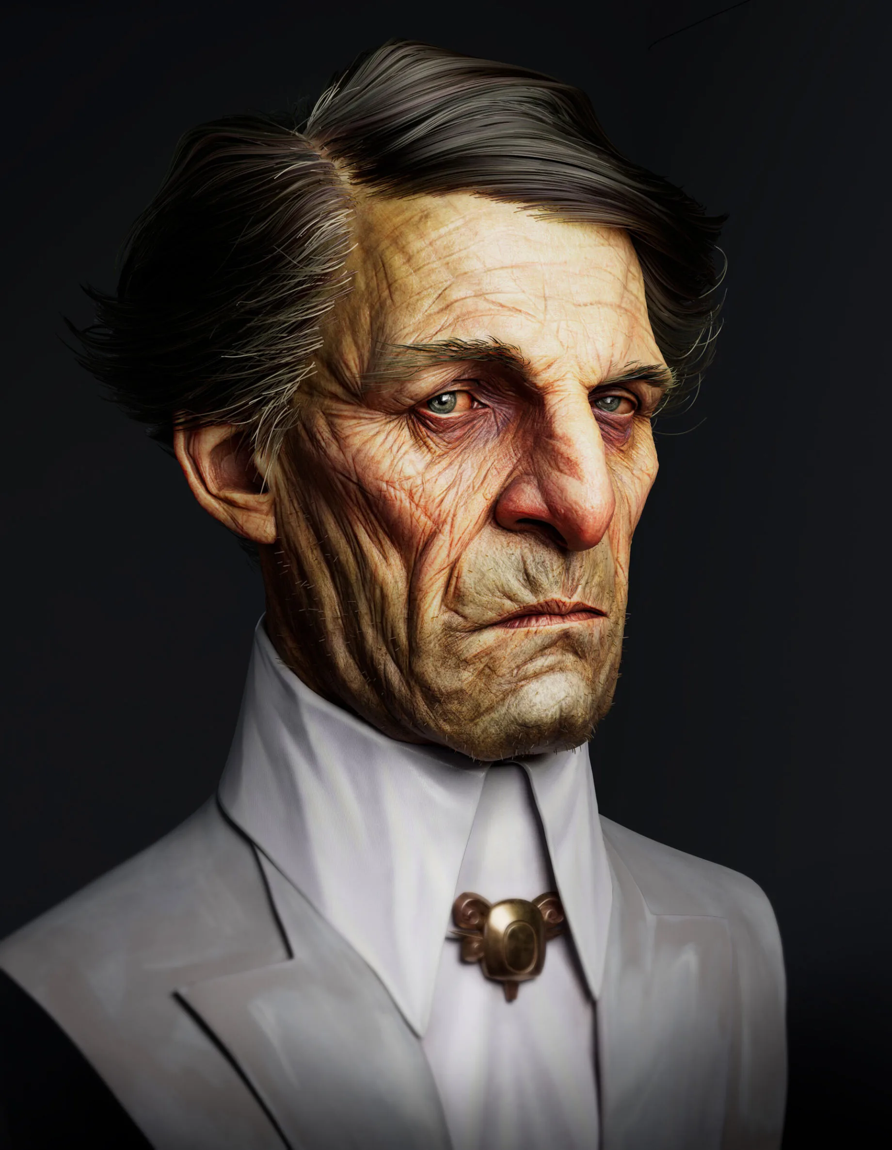 Взгляните на этого персонажа из Dishonored 2, скульптурированного и раскрашенного в ZBrush - изображение 7