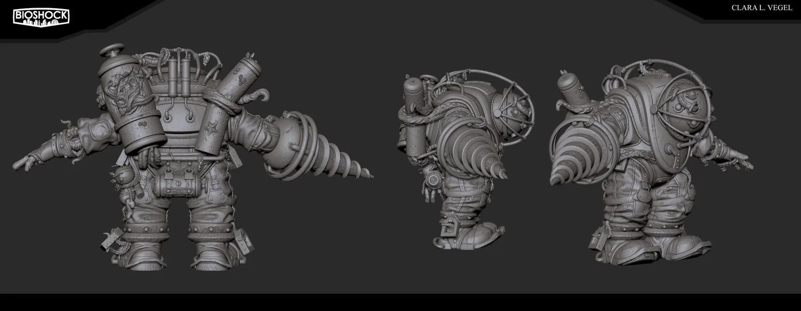 A Lovecraftian Take on BioShock's Big Daddy in 3D — изображение 4