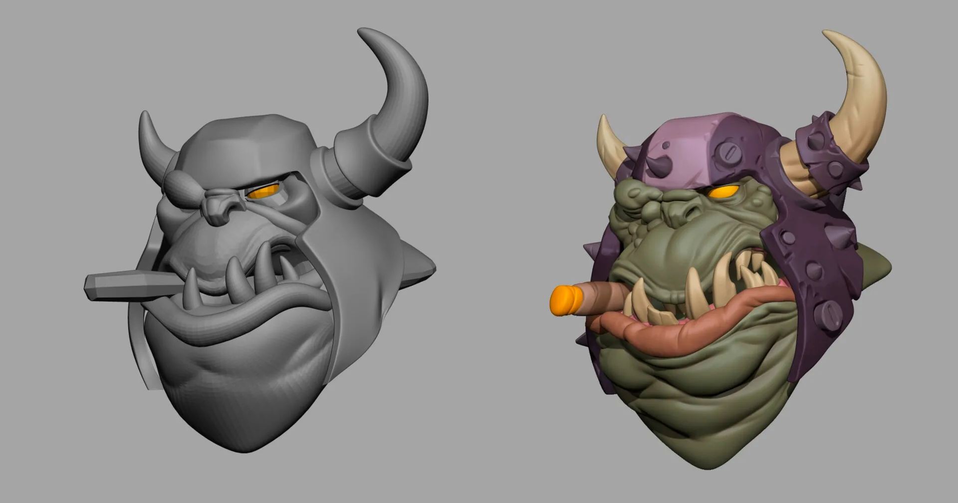 3D Artist Shares Stylized Sculpts of Orks Based on a 2D Concept - изображение 6