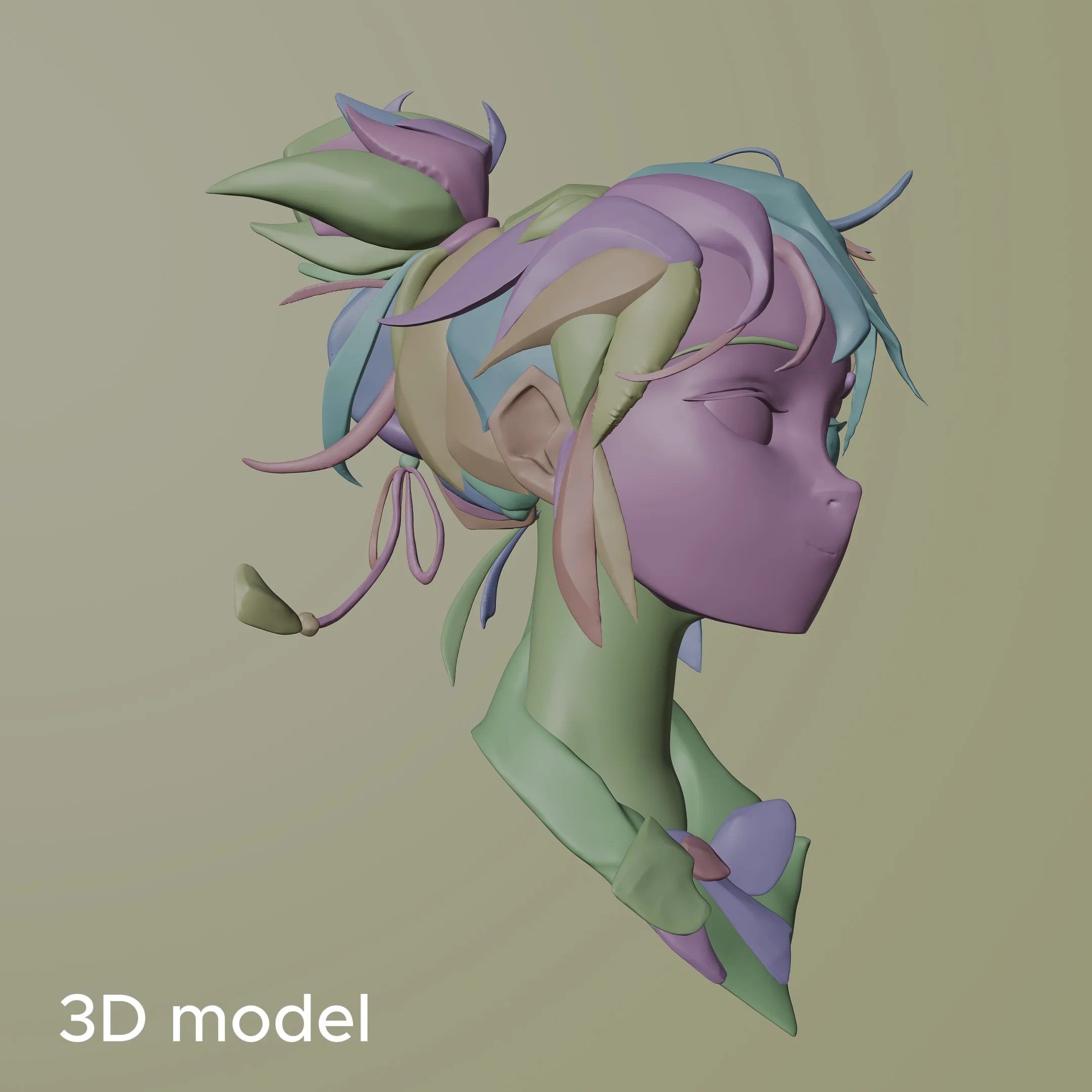 Как создать простую 3D-скульптуру девушки в стиле 2D в Blender - изображение 1
