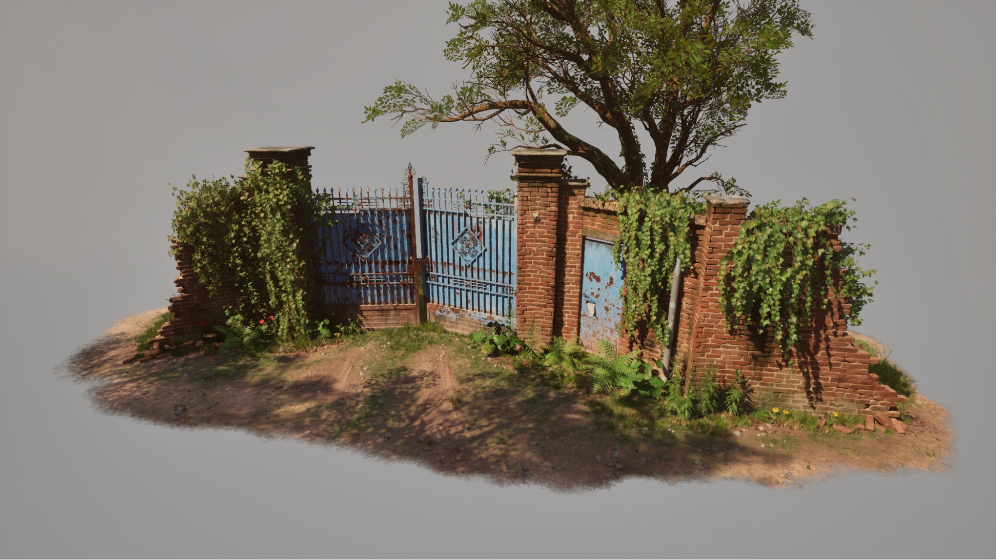 Designing a Diorama of a Realistic Rusty Gate Using ZBrush and Unreal Engine - изображение 25
