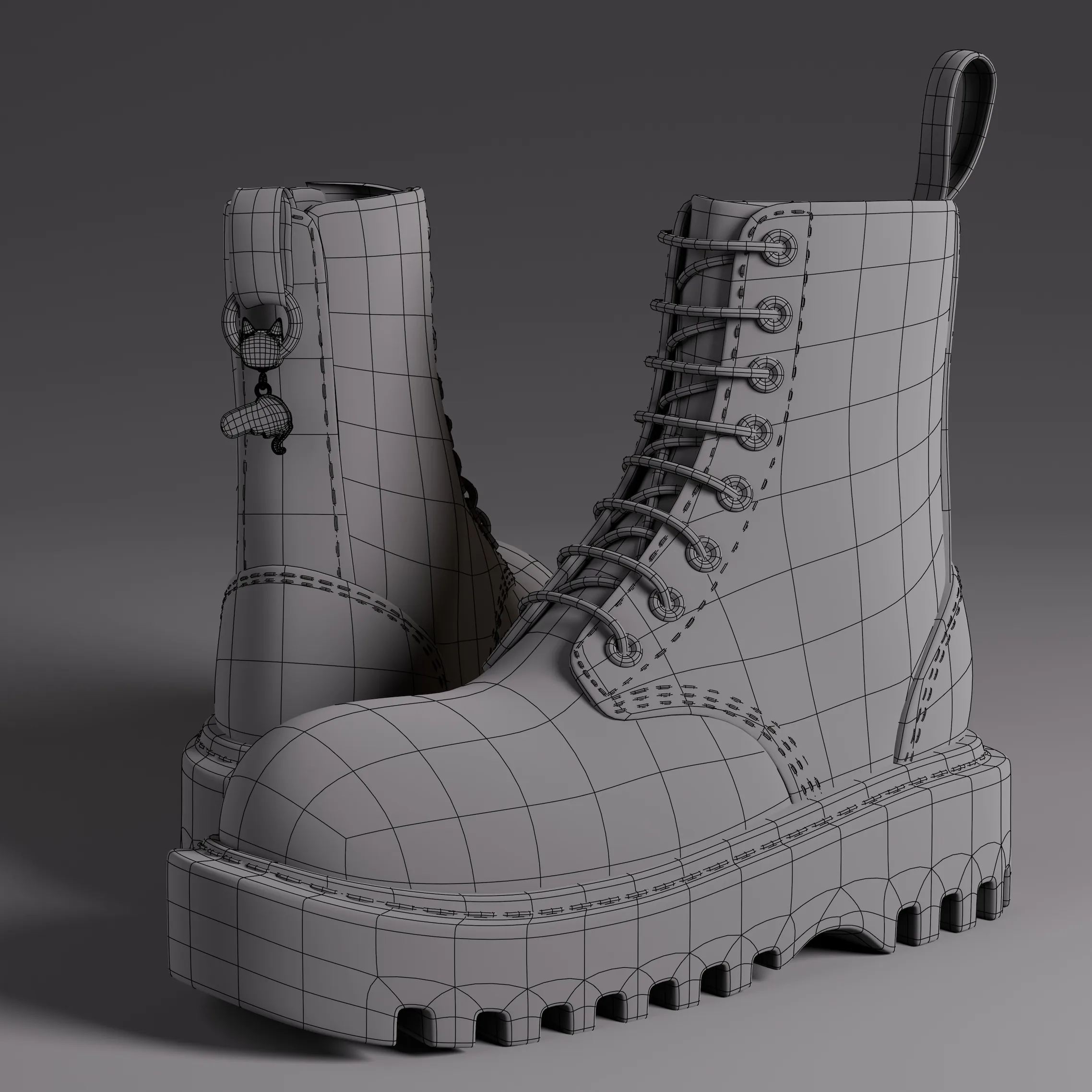 Как смоделировать и текстурировать пару ботинок Dr. Martens с помощью Blender — изображение 19