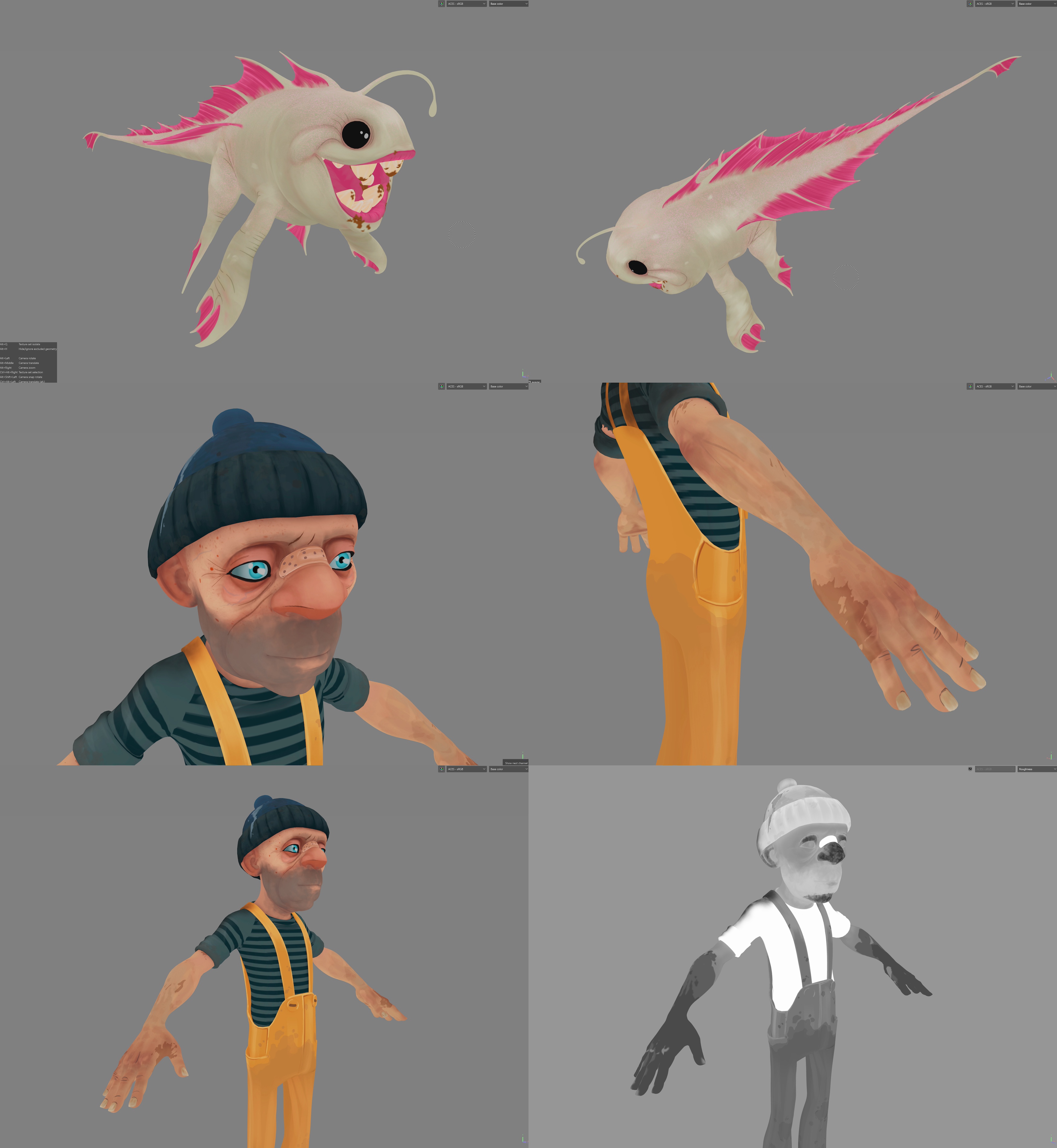 Modeling and Texturing a Funny Sculpt of a Man and a Cute Anglerfish - изображение 7